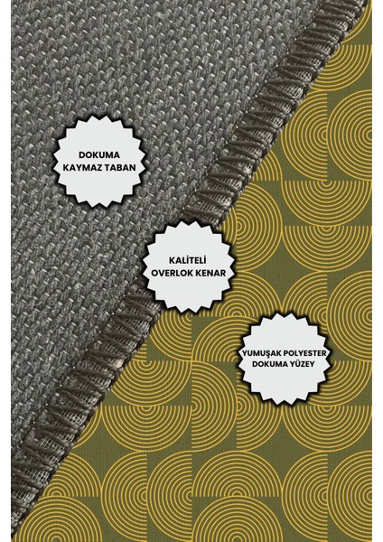 Yarım Daire Geometrik Desenli Hali Dekoratif Halı Salon Halısı indirimleri