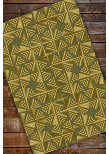 Yarım Daire Geometrik Desenli Hali Dekoratif Halı Oturma Odası Halısı modelleri