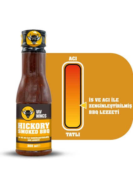 Medium Buffalo + Hickory Smoked Bbq + Parmesan Garlic Sos 360 ml