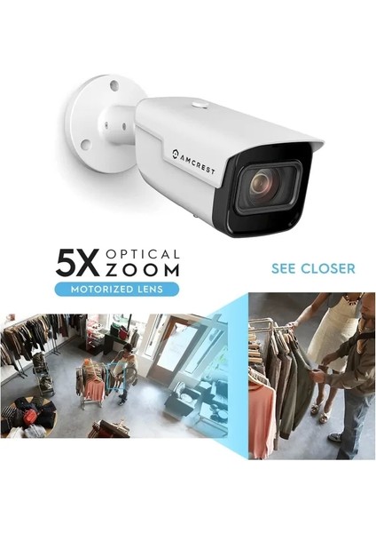 4K Optik Zoom Aı Ip Poe Araç Algılama Kamerası Beyaz fırsatları