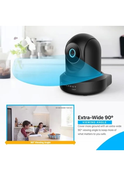 Prohd 1080P Wifi 2mp 30FPS Güvenlik Kamerası Siyah