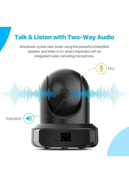 Prohd 1080P Wifi 2mp 30FPS Güvenlik Kamerası Siyah