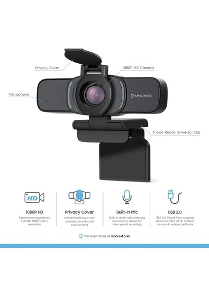1080P Mikrofonlu Web Kamerası