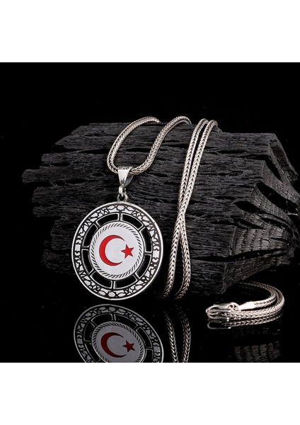 925 Ayar Gümüş Mineli Ayyıldız Model Kolye fiyatları