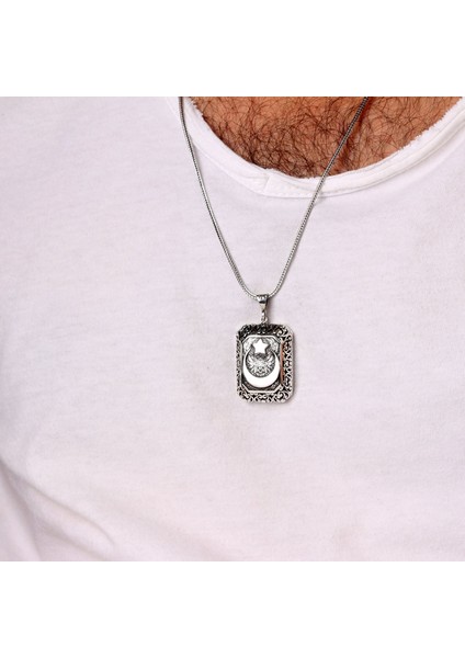 925 Ayar Gümüş Ay Yıldız Motifli Kolye modelleri