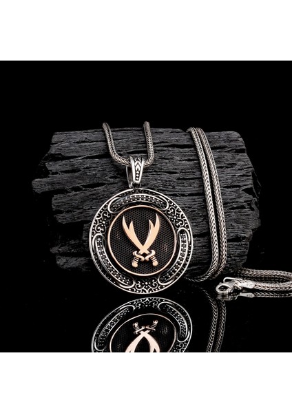925 Ayar Gümüş Hz Ali Kılıcı Model Kolye