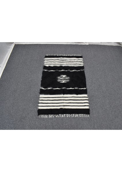 Yeni El Dokuma Eşsiz Tiftik Yün Siirt Battaniyesi Kilim 5762