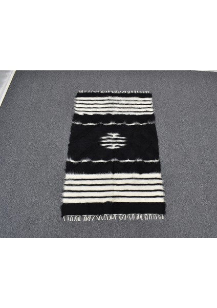 Yeni El Dokuma Eşsiz Tiftik Yün Siirt Battaniyesi Kilim 5762