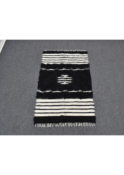 Yeni El Dokuma Eşsiz Tiftik Yün Siirt Battaniyesi Kilim 5762