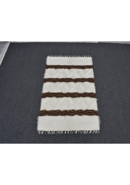 Yeni El Dokuma Eşsiz Tiftik Yün Siirt Battaniyesi Kilim 5761
