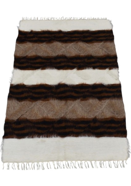 Yeni El Dokuma Nadir Tiftik Yün Siirt Battaniyesi Kilim 5765
