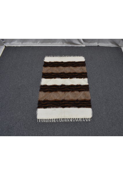 Yeni El Dokuma Nadir Tiftik Yün Siirt Battaniyesi Kilim 5765