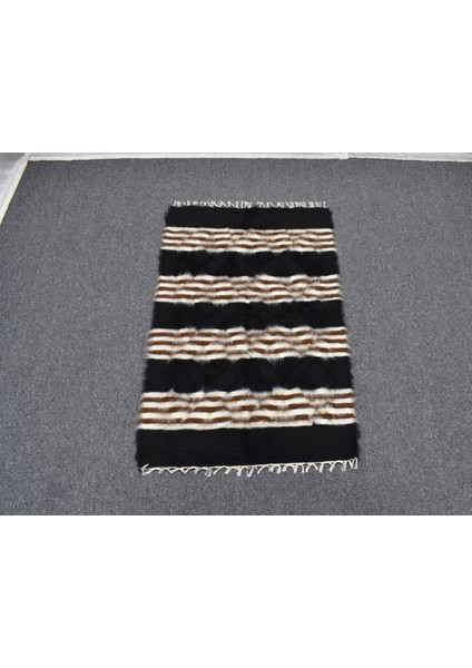 Yeni El Dokuma Nadide Tiftik Yün Siirt Battaniyesi Kilim 5760