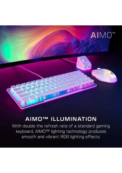 Pro Tenkeyless Lineer Optik Titan Switch Pc Oyun Klavyesi Beyaz Vulcan Iı Mini fiyatları