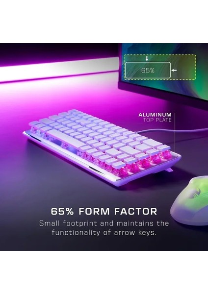 Pro Tenkeyless Lineer Optik Titan Switch Pc Oyun Klavyesi Beyaz Vulcan Iı Mini fırsatları