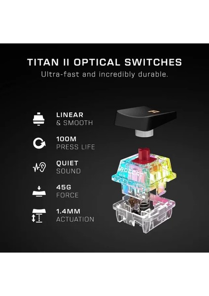 Pro Tenkeyless Lineer Optik Titan Switch Pc Oyun Klavyesi Siyah Vulcan Iı Mini indirimleri