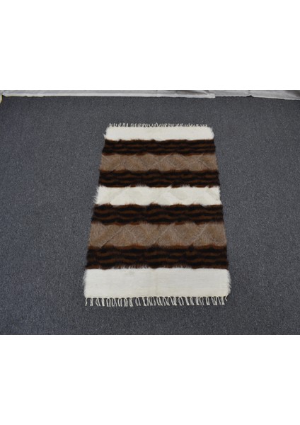 Yeni El Dokuma Nadir Tiftik Yün Siirt Battaniyesi Kilim 5765