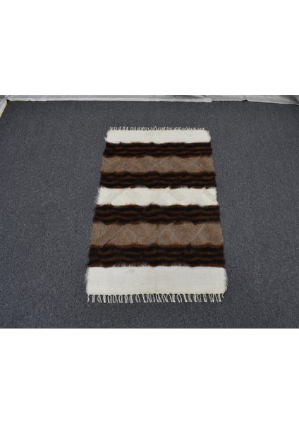 Yeni El Dokuma Nadir Tiftik Yün Siirt Battaniyesi Kilim 5765