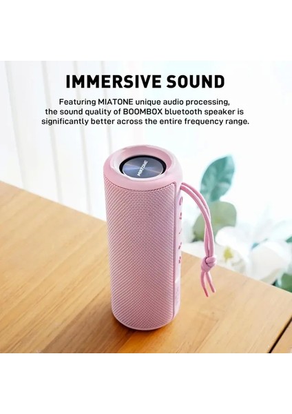 Mıatone Bluetooth Hoparlörler Kablosuz Su Geçirmez Pembe fiyatları