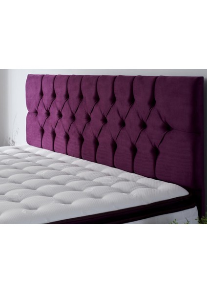 Niron Purple Çift Kişilik Yatak Başlığı - 180 cm Mor Kumaş Başlık - Baza ve Karyola Başlığı