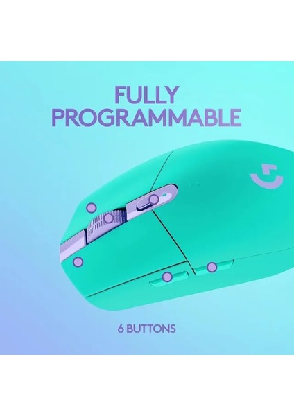 G305 Lightspeed Kablosuz Oyun Mouse'u Turkuaz