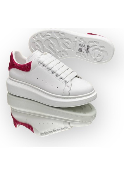 Women’s Alexander Mcqueen Sneakers - Sneaker In White/red - Alexander Mcqueen Kadın Sneaker