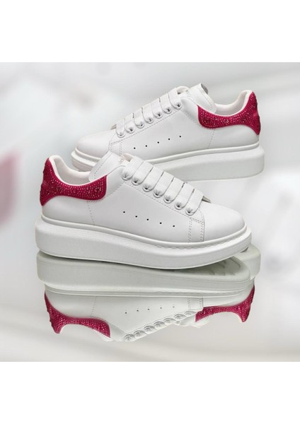 Women’s Alexander Mcqueen Sneakers - Sneaker In White/red - Alexander Mcqueen Kadın Sneaker fiyatları