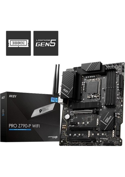Msı Pro Z790-P Wıfı Ddr5 7000MHZ 1xhdmı 1xdp 4xm.2 USB 3.2 Atx 1700P (12. / 13. ve 14. Nesil Işlemci Uyumlu)