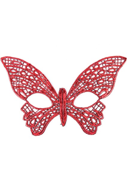 Kırmızı Dantel Masquerade Maskesi 7 No