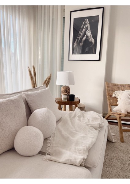 Teddy Top Yastık Naturel Beyaz Büyük