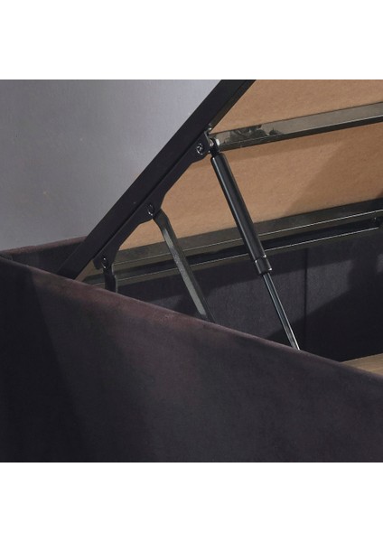 Niron Ela Baza ve Başlık Seti - 80x180 cm Tek Kişilik Siyah Kumaş Baza ve Başlığı Silinebilir Soho Kumaş