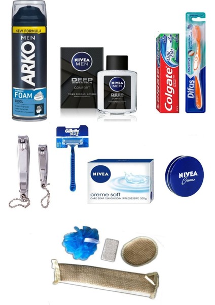 Bay Kişisel Bakım Seti - Sandıksız Damat Çeyiz Bohça Hediye Seti