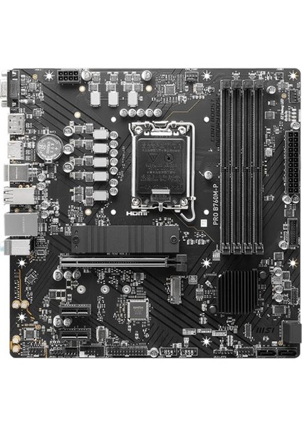 Msı Pro B760M-P Ddr5 6800MHZ 1xvga 1xhdmı 1xdp 2xm.2 USB 3.2 Matx 1700P (12. / 13. ve 14. Nesil Işlemci Uyumlu)