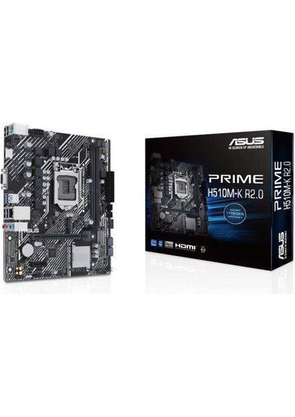 Prıme H510M-K R2.0 Ddr4 3200MHZ 1xvga 1xhdmı 1xm.2 USB 3.2 Matx 1200P (11. ve 10.nesil Işlemci Uyumlu)