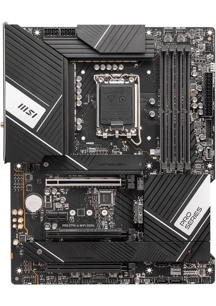 Msı Pro Z790-A Wıfı Ddr4 5333MHZ 1xhdmı 1xdp 4xm.2 Atx 1700P (12. / 13. ve 14. Nesil Işlemci Uyumlu)