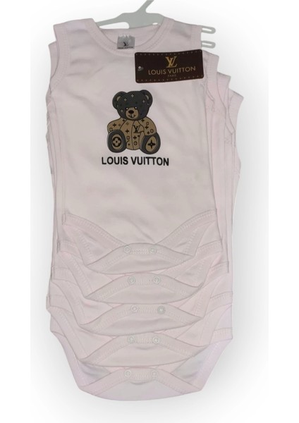 Baby Marka Wilton Desen Çıtçıtlı Kolsuz Bady Unisex 6-24 Ay