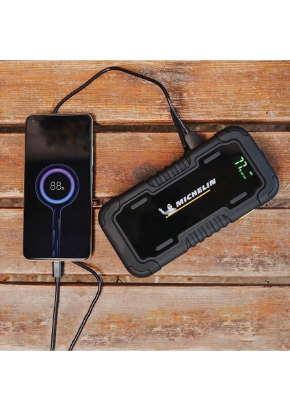 MJS160 12VOLT 2000AMP Lityum Polimer Akü Takviye + Powerbank + LED Lamba
