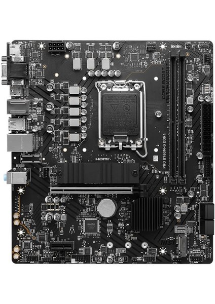 Msı Pro B760M-G Ddr4 4800MHZ 1xvga 1xhdmı 1xdp 2xm.2 USB 3.2 Matx 1700P (12. / 13. ve 14. Nesil Işlemci Uyumlu)