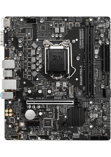 Msı B560M Pro-E Ddr4 4800MHZ 1xvga 1xhdmı 1xm.2 USB 3.2 Matx 1200P (10 ve 11. Nesil Işlemci Uyumlu)