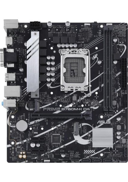 Prıme B760M-K D4 Ddr4 5333MHZ 1xvga 1xhdmı 2xm.2 USB 3.2 Matx 1700P (12. / 13. ve 14. Nesil Işlemci Uyumlu)