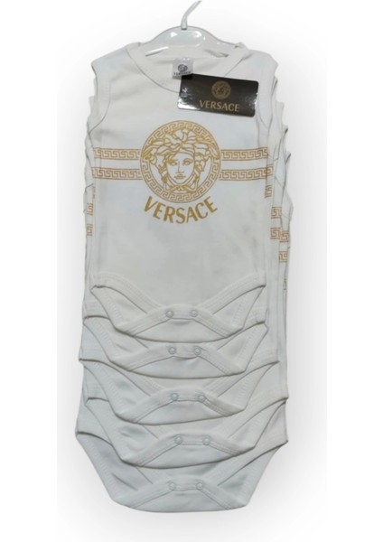 Baby Marka Versay Desen Çıtçıtlı Kolsuz Bady Unisex 6-24 Ay