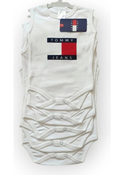 Baby Marka Tomm Desen Çıtçıtlı Kolsuz Bady Unisex 6-24 Ay
