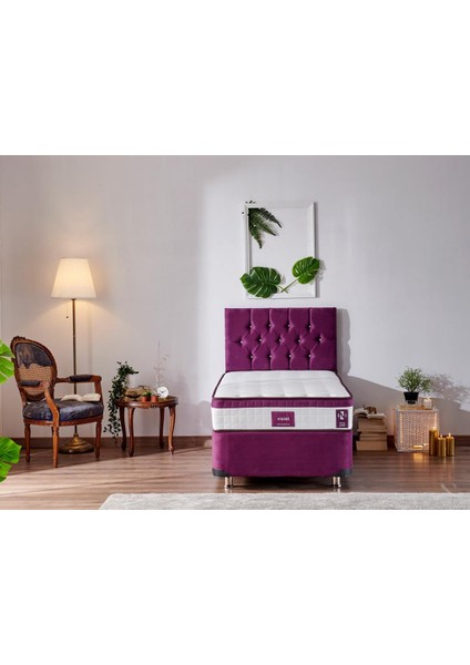 Niron Violet 80x180 Tek Kişilik Gizli Pedli Yatak Full Ortopedik Yaylı Yatak