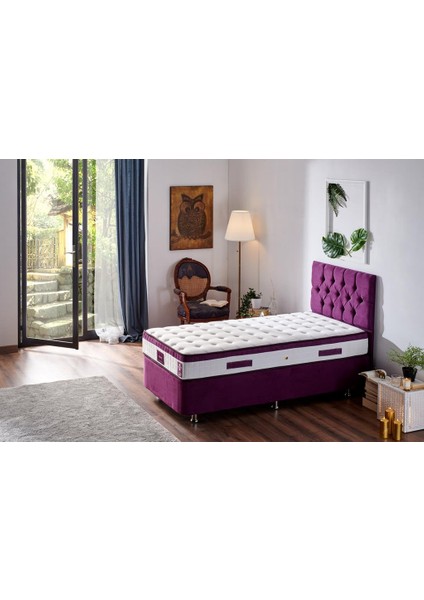 Niron Violet 80x180 Tek Kişilik Gizli Pedli Yatak Full Ortopedik Yaylı Yatak