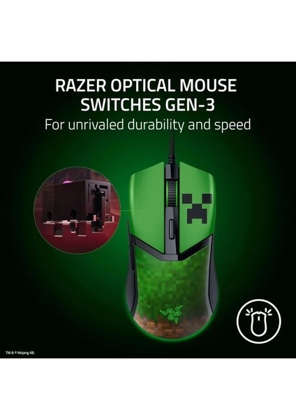 Cobra Pro Kablosuz Oyun Faresi Minecraft Edition Cobra Mouse