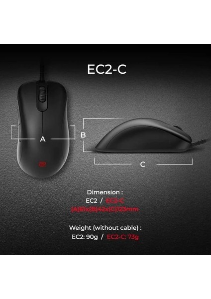 Ec2-C Zowie Ergonomik Oyun Mouse Black