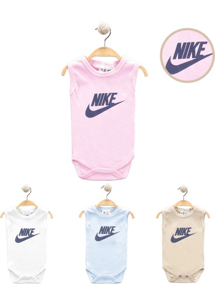 Baby Marka Kelvin Desen Çıtçıtlı Kolsuz Bady Unisex 6-24 Ay