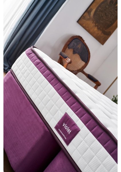 Niron Violet 90x190 Tek Kişilik Gizli Pedli Yatak Full Ortopedik Yaylı Yatak