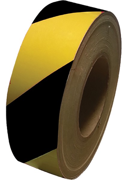 Mfk 8402 Sarı Siyah Reflektif Bant (46 m x 5 cm)