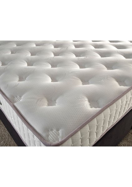 Niron Juliette 100x200 cm Tek Kişilik Lüks Yatak Seti - Siyah Kumaş Baza, Başlık ve Yatak Takımı